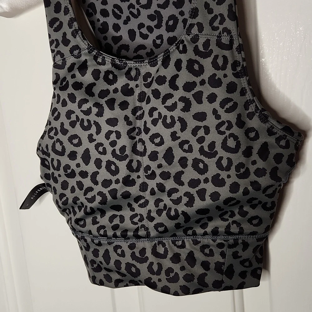 All Fenix Anthropologie Sport Bra Long Jagger Charcoal Cheetah Print S - Picture 7 of 9